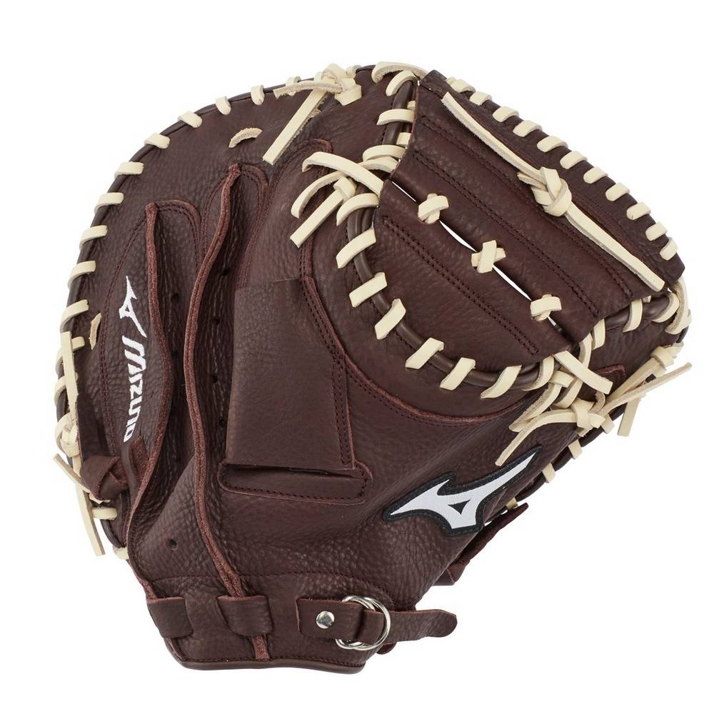 Catchers Mitt Mizuno Baseball Franchise Series 33.5" - Homem - Cafes/Prateadas - UYNIJ3589